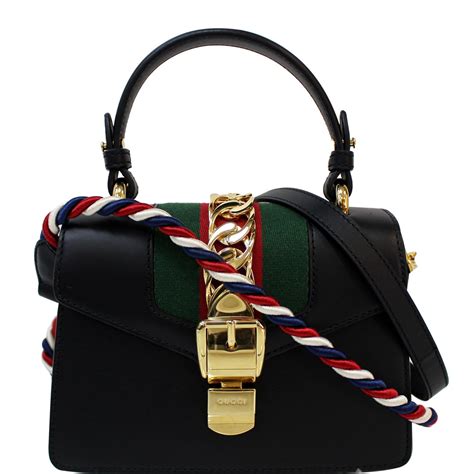 black sylvie mini bag gucci|Gucci sylvie bag price.